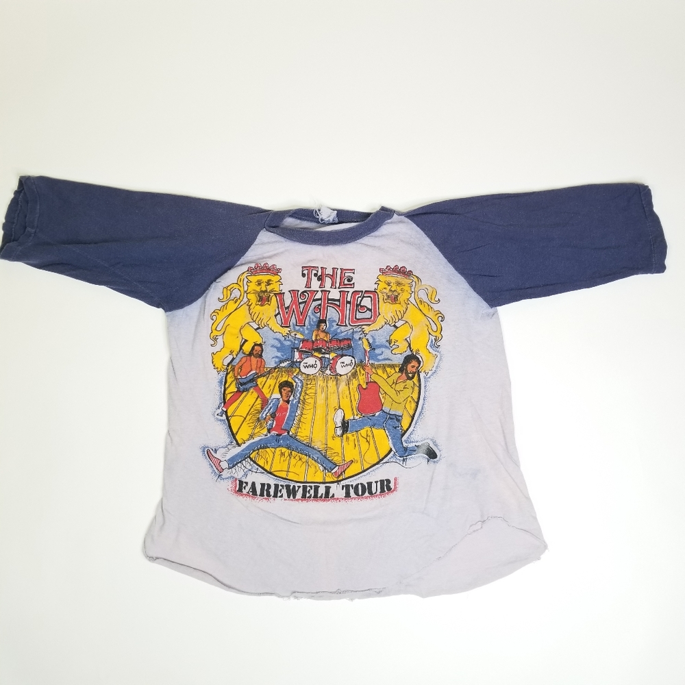 Vintage 80s The Who Farewell tour Double sided